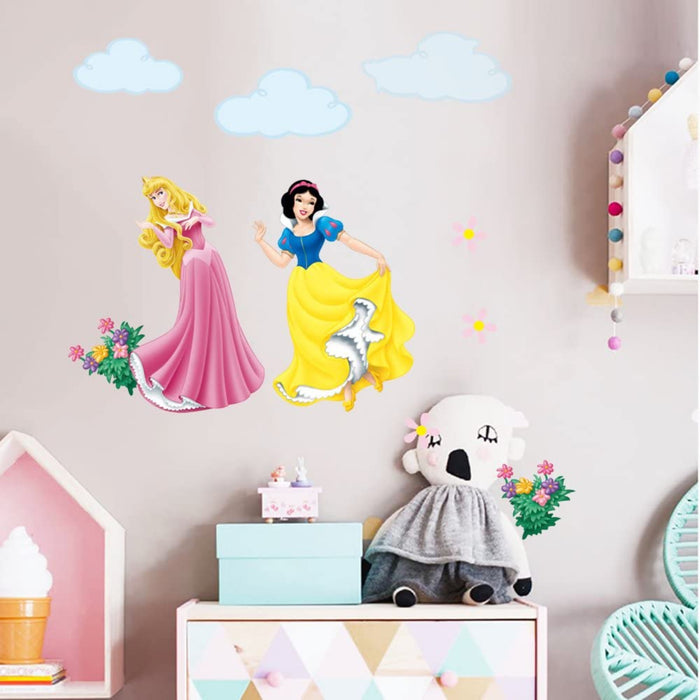 Wandtattoo Prinzessin Kinderzimmer Mädchen Wandsticker Wandaufkleber Entfernbarer Wanddekoration für Babyzimmer Wohnzimmer Schlafzimmer