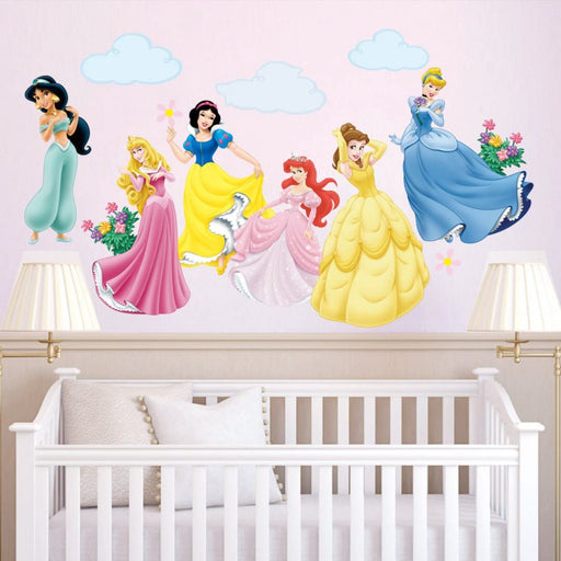 Wandtattoo Prinzessin Kinderzimmer Mädchen Wandsticker Wandaufkleber Entfernbarer Wanddekoration für Babyzimmer Wohnzimmer Schlafzimmer