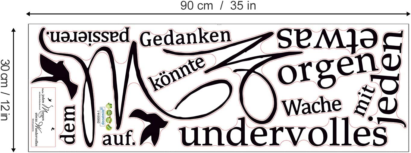 Wandtattoo Sprüche und Zitate Etwas Wundervolles Könnte Passieren Wandsticker Schwarz Wandaufkleber Schlafzimmer Büro Wohnzimmer Wanddeko