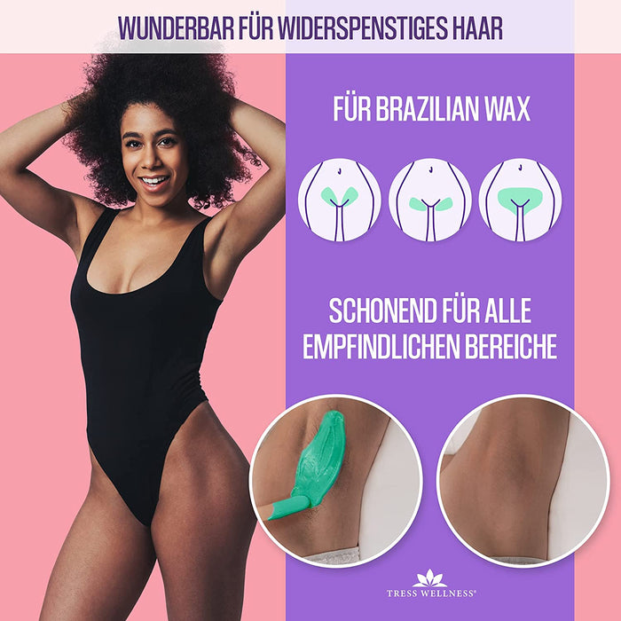 Waxing Set Wachswärmer set - Warm Wax Set wachsmaschine enthaarung set - Waxing Maschine für Wachs Haarentfernung Perlen - Wax Maschine Set