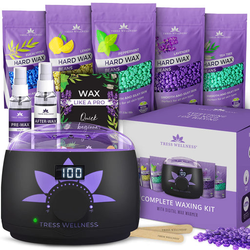 Waxing Set Wachswärmer set - Warm Wax Set wachsmaschine enthaarung set - Waxing Maschine für Wachs Haarentfernung Perlen - Wax Maschine Set