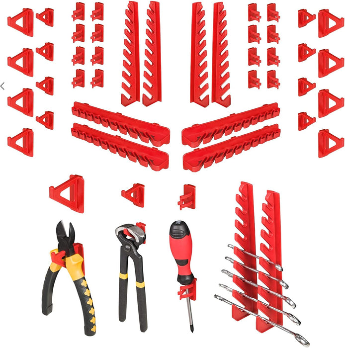 Werkzeugwand Lagersystem – 1152 x 780 mm Wandregal mit Werkzeughaltern – Set 38 Zubehör Werkzeuglochwand Werkstattregal Haken