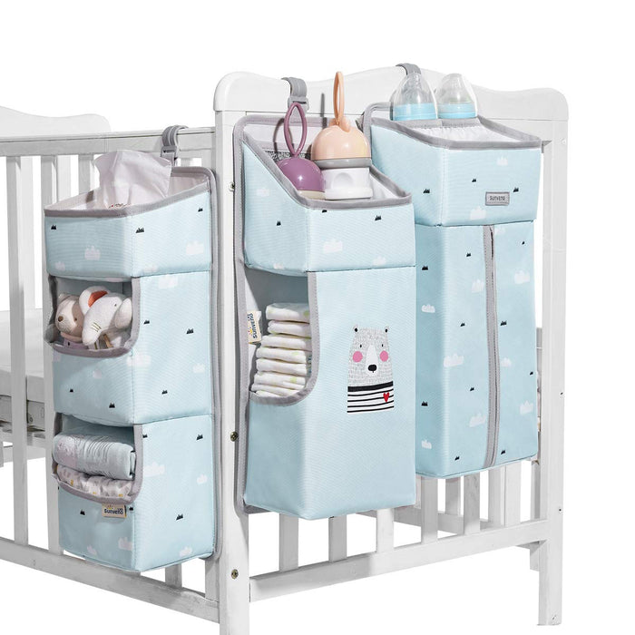 Windel Lagerung für Kinderzimmer Babybett Lagerung Windeln hängenden Korb Wickeltisch-Organizer für Windeln und Wickelzubehör Baby-Windel-Organizer