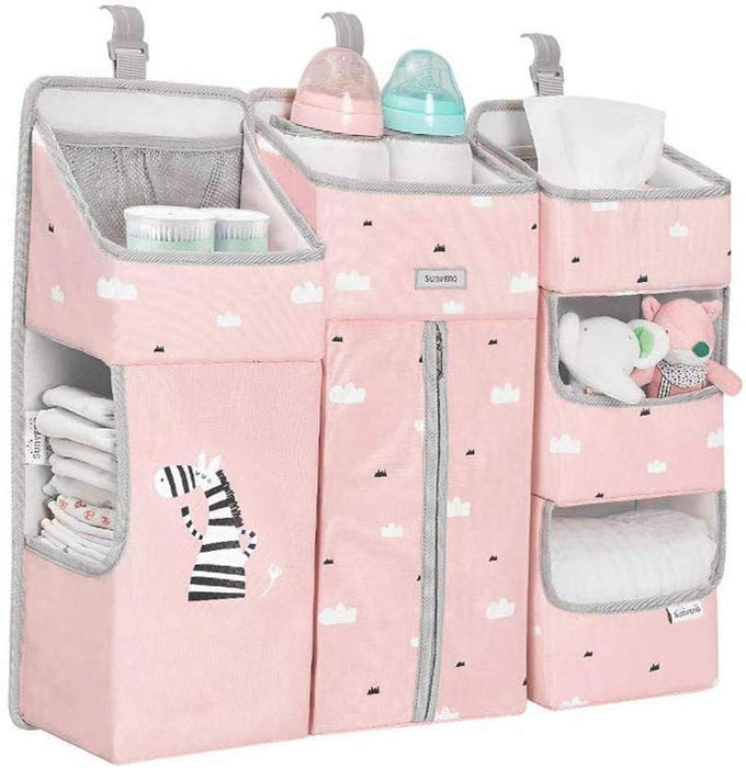 Windel Lagerung für Kinderzimmer Babybett Lagerung Windeln hängenden Korb Wickeltisch-Organizer für Windeln und Wickelzubehör Baby-Windel-Organizer 