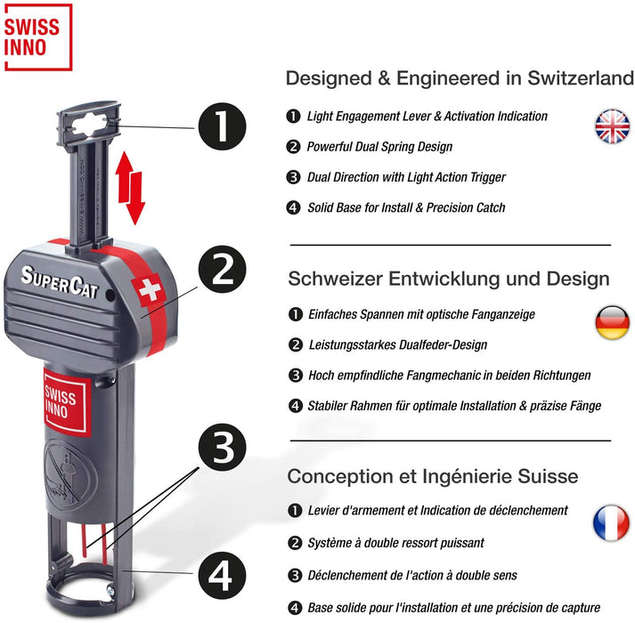 Wühlmaus-Falle SuperCat: Effiziente Schlagfalle, kein umständliches Graben oder Kraft erforderlich, 1x Falle