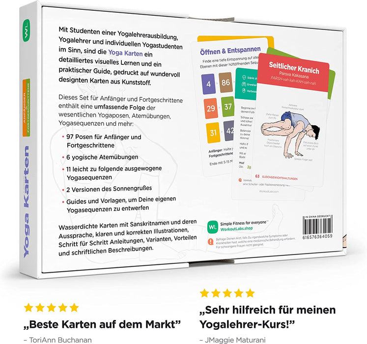 Yoga Karten I & II - Komplettset: Professionelles Lernen, Klassensequenzierung und Übungshandbuch - Plastik Yoga Karten Kinder / Eltern mit Sanskrit