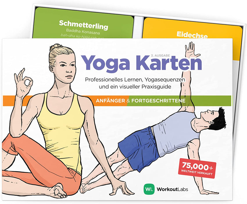 Yoga Karten I & II - Komplettset: Professionelles Lernen, Klassensequenzierung und Übungshandbuch - Plastik Yoga Karten Kinder / Eltern mit Sanskrit