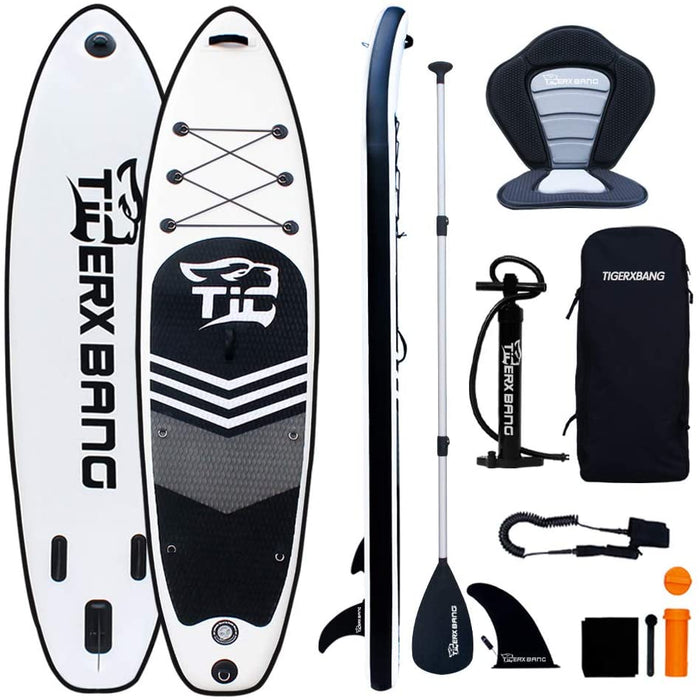 Tigerxbang SUP Board Stand Up Paddling Board Komplettes aufblasbares Paddle Zubehör