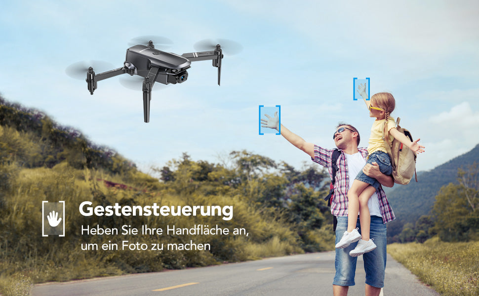 Mini Drohne für Kinder mit Kamera 1080P HD Faltbare Drohne RC Quadrocopter mit 2 Akkus, Handy Steuerung, 3D Flip, Höhenhaltung, Headless Modus