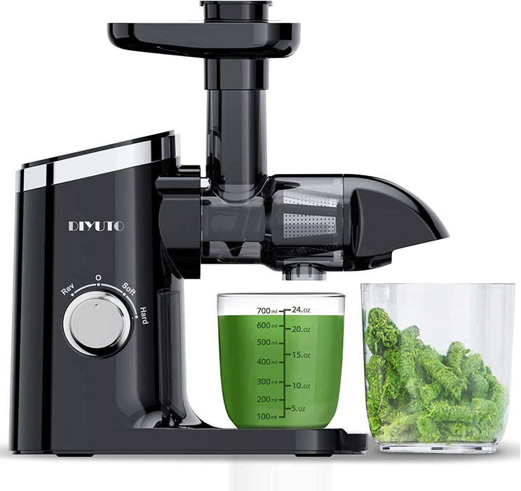 Slow Juicer Entsafter, Entsafter Slow Juicer mit 2 Geschwindigkeiten, Maximale Nährstoffe - 90% Saftreinheit, Entsafter Gemüse und Obst