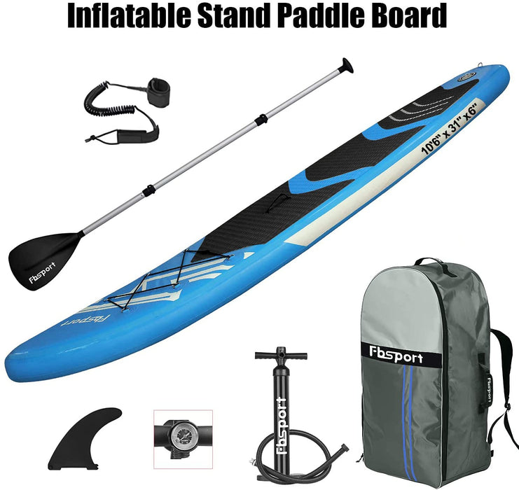 SUP Board, Stand Up Paddle Board, Aufblasbare Boards für Stand-Up Paddling 15CM Dick, Premium SUP Paddelbrett Kit mit 3-TLG verstellbares Alu-Paddel