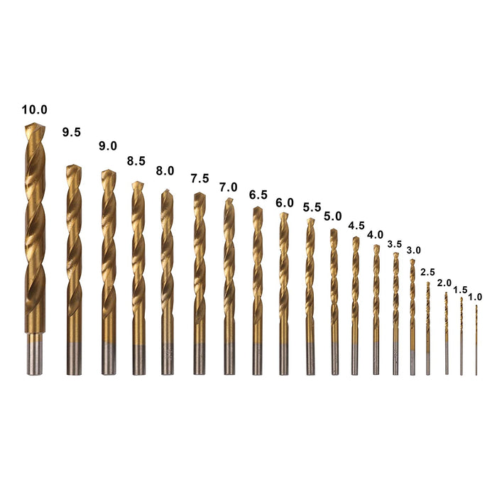 Titan-Bohrer-Set, Bohrer-Set, Hochgeschwindigkeitsstahlbohrer, Zubehör, Elektrowerkzeug für Holz, Metall, 230-teiliges Set.