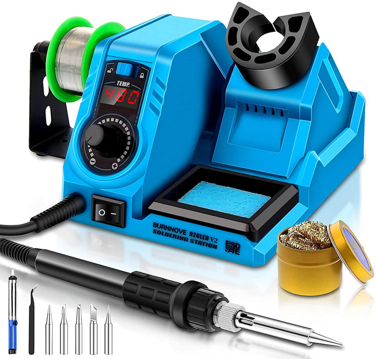 Lötstation 60W Lötkolben Set mit LCD-Anzeige 90-480℃ einstellbarer Temperatur Lötkolben Soldering Station gleichbleibende Temperatur