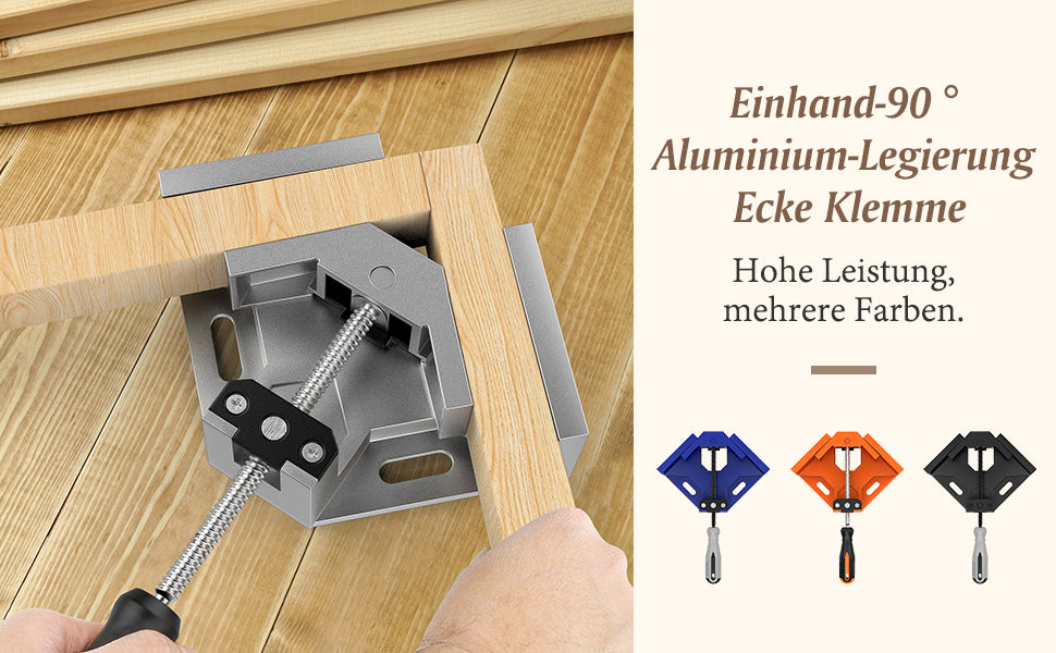 Rechtwinklige Klammer, Housolution Einhand-90 ° Aluminium-Legierung Ecke Klemme, rechtwinklig Clip-Klemme Werkzeug Vise Schweißen Klemme Halter