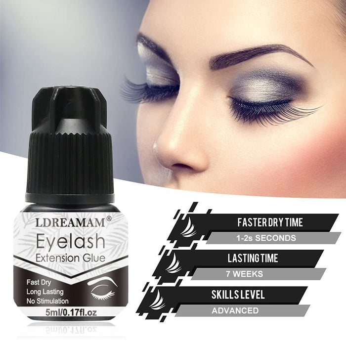 Wimpernkleber, Wimperverlängerung, Lashes Adhesive, Eyelash glue, Super Quick Dry Wimpern-Kleber, Eyelash Extension Glue, Trocknungszeit 1-2 Sek