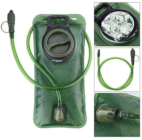 Trinkblase 2 Liter mit auslaufsicherer Wasserreservoir, Military Wasser Aufbewahrung Blase Tasche, BPA-frei Hydration Pack für Wandern Biken Klettern