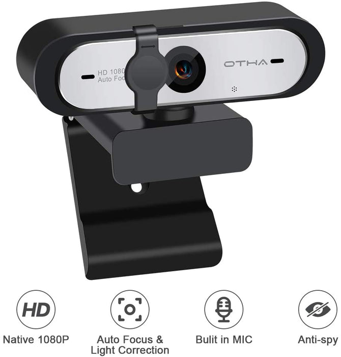 60fps 1080p Webcam,HD Streaming PC Kamera Autofocus mit Duales Mikrofon und Schutz der Privatsphäre, USB Computer Web Kamera Compatible