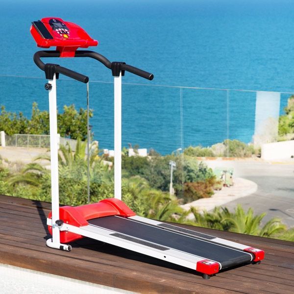 Laufband Laufband RunnerFit Step Red 10 km/h 1000W Hometrainer - Sport ohne Fitnessstudio - Heimtrainer Laufband