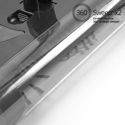 Rechteckiger Elektrobesen Omnidomo 360 Sweep 7,2 V Schwarz