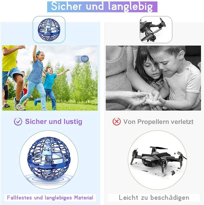 PRO Mini Drohne, Drohne Für Kinder Flying Ball Spielzeug LED Leuchten Fliegendes Spielzeug Geschenke Flying Orb für Jungen Mädchen Fliegender Ball