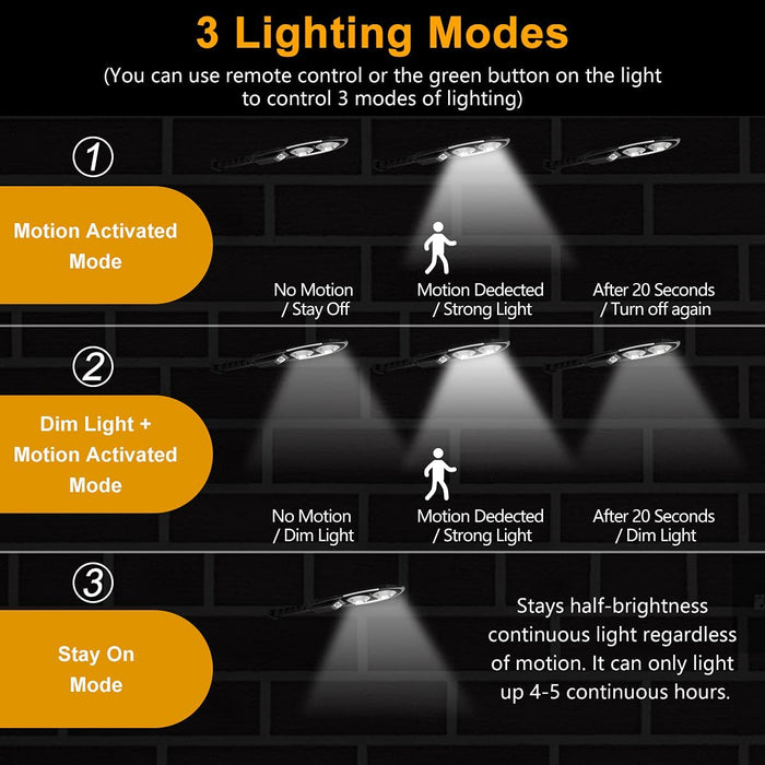 Solarlampen für Außen - STALLY 2 Stück Solarleuchte mit Bewegungsmelder, LED COB 3 Modi Wandleuchte, 2 Fernbedienung Einstellbar Solarlicht, IP65