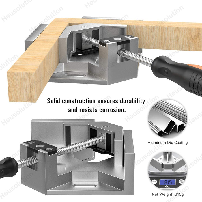 Rechtwinklige Klammer, Housolution Einhand-90 ° Aluminium-Legierung Ecke Klemme, rechtwinklig Clip-Klemme Werkzeug Vise Schweißen Klemme Halter