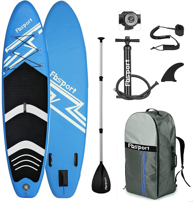 SUP Board, Stand Up Paddle Board, Aufblasbare Boards für Stand-Up Paddling 15CM Dick, Premium SUP Paddelbrett Kit mit 3-TLG verstellbares Alu-Paddel