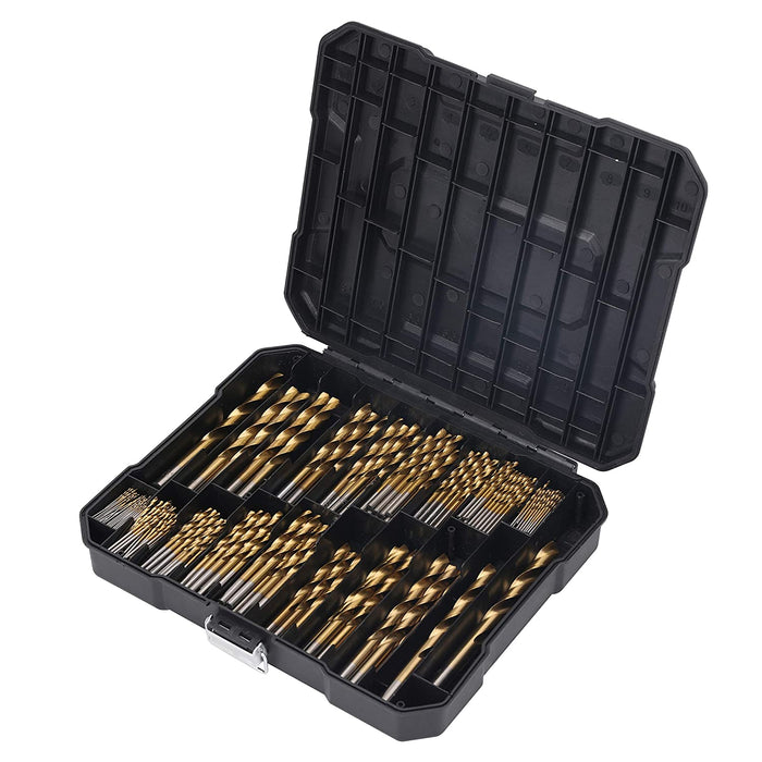 Titan-Bohrer-Set, Bohrer-Set, Hochgeschwindigkeitsstahlbohrer, Zubehör, Elektrowerkzeug für Holz, Metall, 230-teiliges Set.