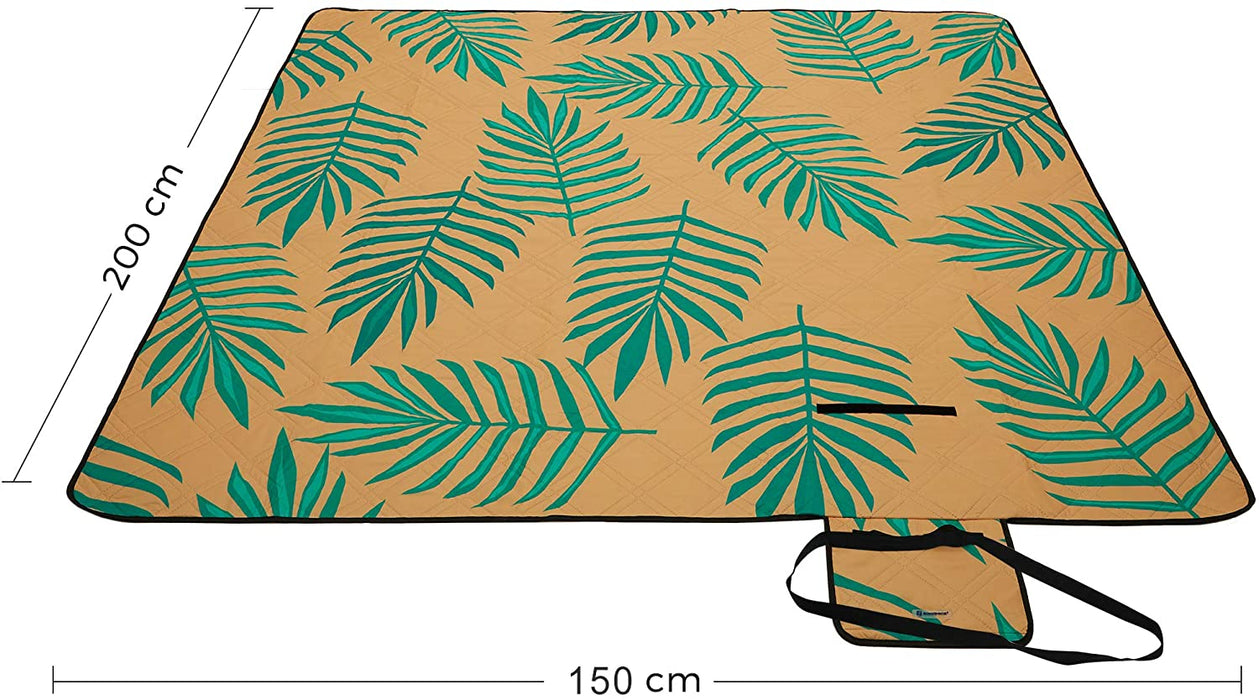 Picknickdecke, 200 x 150 cm große Stranddecke, Campingdecke, wasserdichte Unterseite, maschinenwaschbar, faltbar, für Garten, Park, Strand, Camping