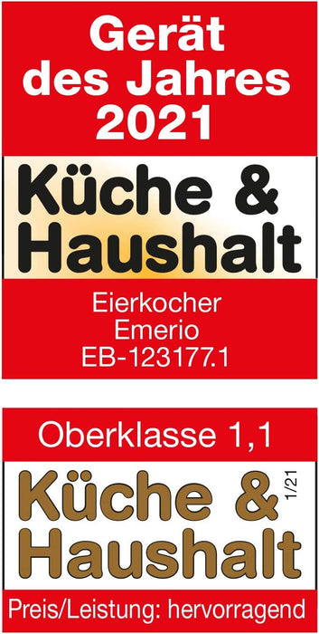 Sprechender Eierkocher SIEGER Preis/Leistung NEUHEIT kocht alle drei Garstufen [weich|mittel|hart] in EINEM Kochvorgang 