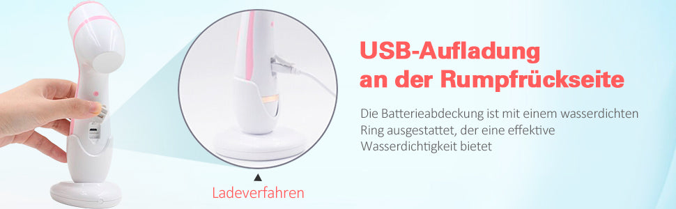 Silikon-Gesichtsreinigungsbürste, Peeling- und Mitesser-Reinigungsporen, Elektrische USB-Reinigungsbürste