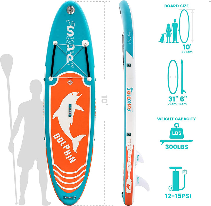 Sailor Inflatable Stand Up Paddle Board 305*78cm SUP Board Complete Accessories Adjustable Paddleboard, Pump, ISUP Travel Backpack