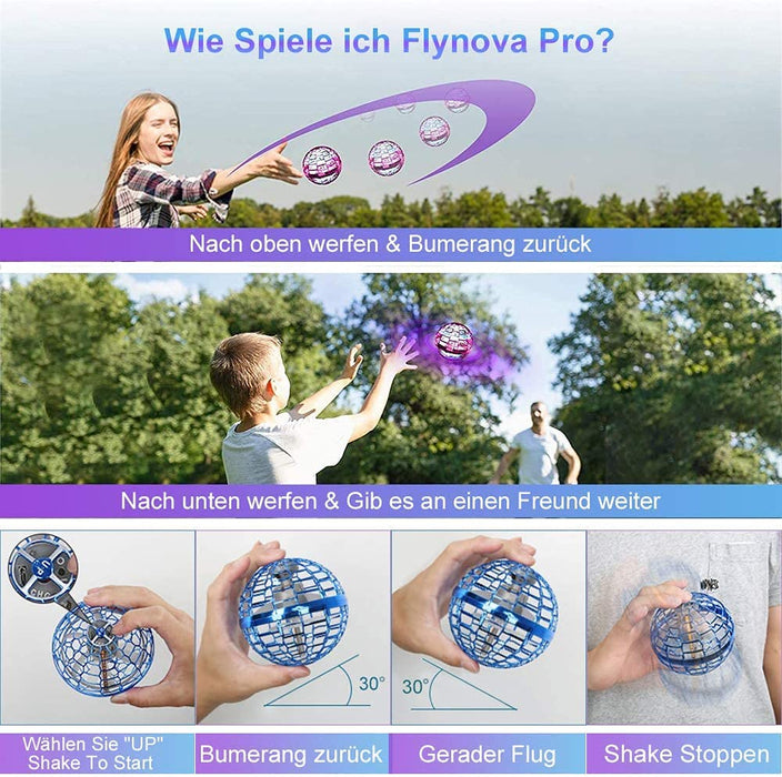 PRO Mini Drohne, Drohne Für Kinder Flying Ball Spielzeug LED Leuchten Fliegendes Spielzeug Geschenke Flying Orb für Jungen Mädchen Fliegender Ball