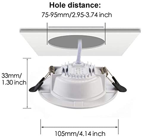 LED Einbaustrahler 230V Deckenspots Ultra flach inkl. 6 x 7W 700lm 6000K Kaltweiss Einbauleuchten Spots led set