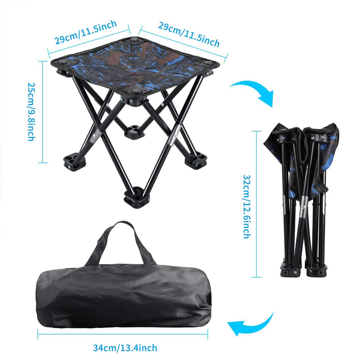 Klein Klappbarer Camping Stuhl Hocker Tragbarer Outdoor Fauler Stool Kompakter Faltbar Strandstuhl Rucksackreisen Wandern Camping Strand Reisen Garten