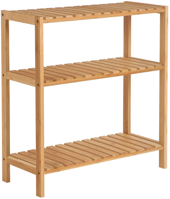 Badezimmerregal, Badregal, Küchenregal, Schuhregal, Bambus Standregal, 60 x 26 x 66 cm ideal für Bad, Wohnzimmer, Flur, Küche, Balkon